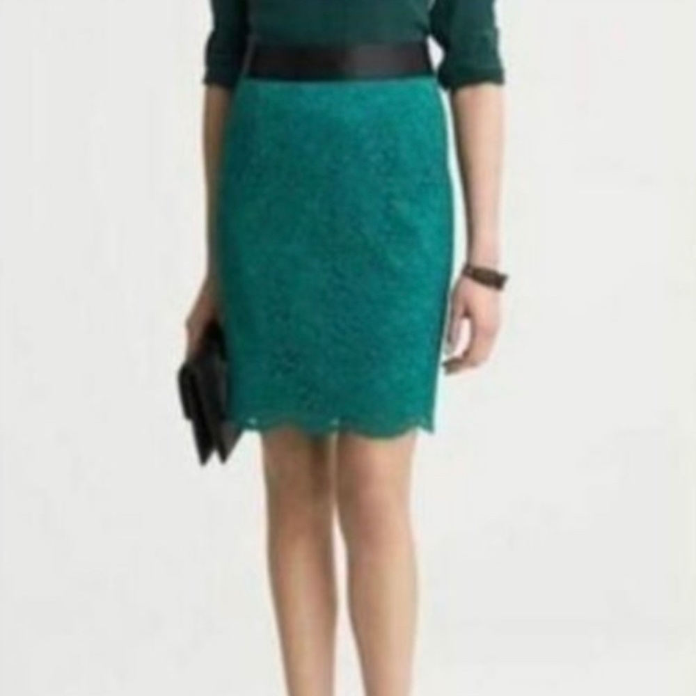 Banana Republic Green Lace Skirt